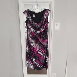 Anne Klein Cowl Neck Sheath Dress Size 12
